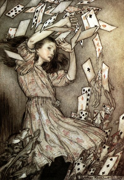 Le avventure di Alice nel Paese delle Meraviglie di Lewis Carroll, illustrazione di Arthur Rackham nel 1907 da Arthur Rackham