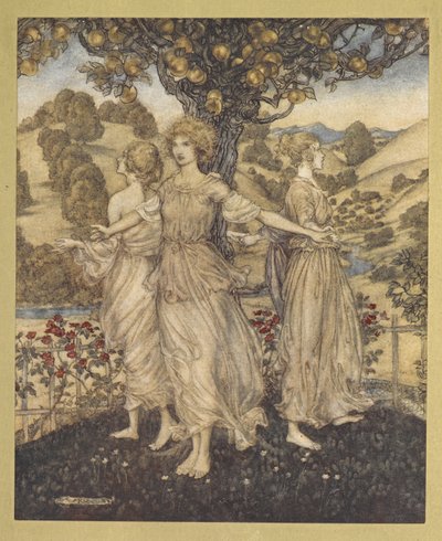 Tutto nel giardino bello, di Esperus, e le sue tre figlie che cantano intorno all