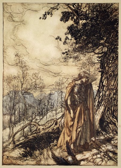 Brunilde rimane a lungo, stordita e allarmata, illustrazione da 