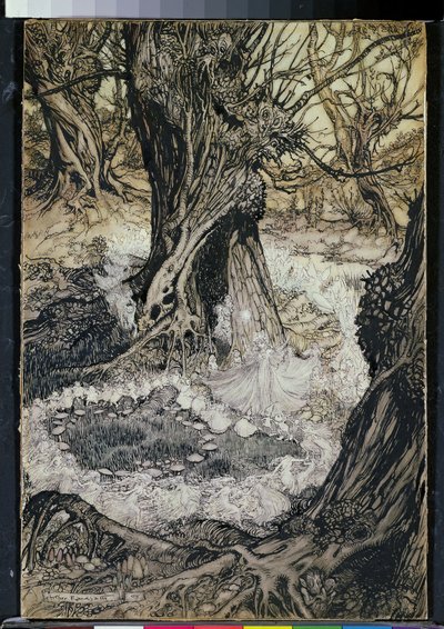 Vieni, ora un Roundel, 1908 da Arthur Rackham