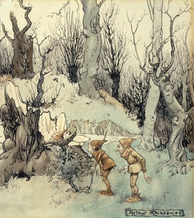 Elfi in un Bosco, 1908 da Arthur Rackham