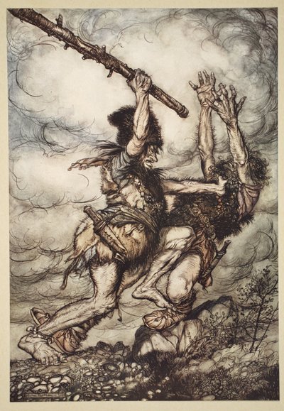 Fafner uccide Fasolt, illustrazione da 