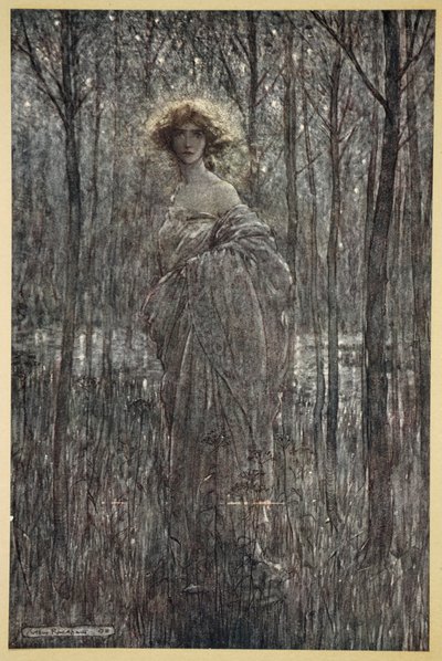 La bella Elena, che illumina la notte più di tutte le stelle e gli occhi di luce, illustrazione da 