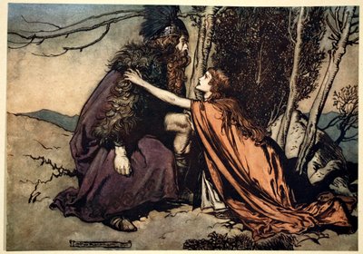 Padre! Padre! Dimmi cosa ti affligge Con sgomento stai riempiendo tuo figlio! da Arthur Rackham