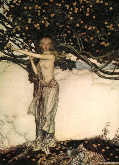 Freia, la bella, c. 1910 da Arthur Rackham