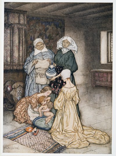 Non avevo quattro o cinque donne una volta che mi accudivano? illustrazione da La Tempesta di William Shakespeare, pub. 1926 da Arthur Rackham