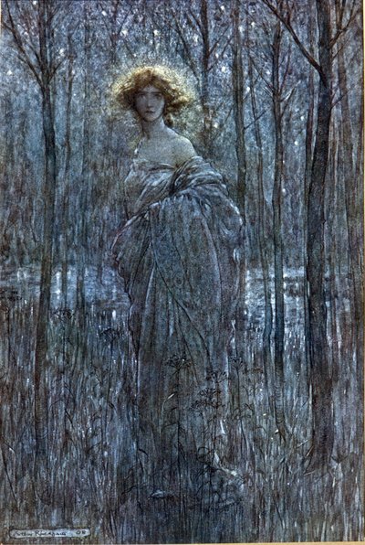 Helena: Illustrazione di Arthur Rackham per Il Sogno di una Notte di Mezza Estate di William Shakespeare da Arthur Rackham
