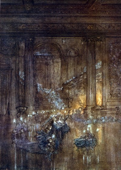 Illustrazione di Arthur Rackham per Il sogno di una notte di mezza estate di William Shakespeare da Arthur Rackham