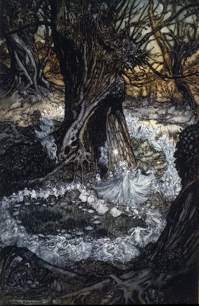 Illustrazione di Arthur Rackham per Il Sogno di una Notte di Mezza Estate di William Shakespeare da Arthur Rackham