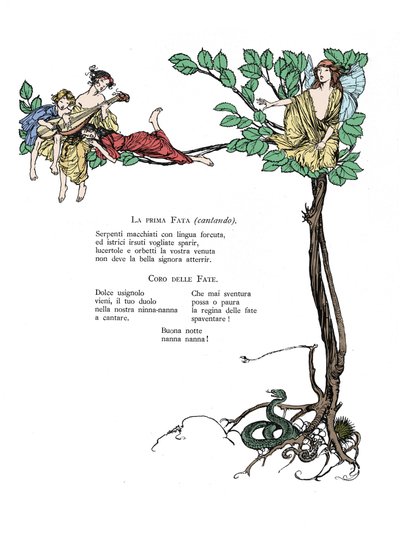 Illustrazione per Il Sogno di una Notte di Mezza Estate di William Shakespeare da Arthur Rackham