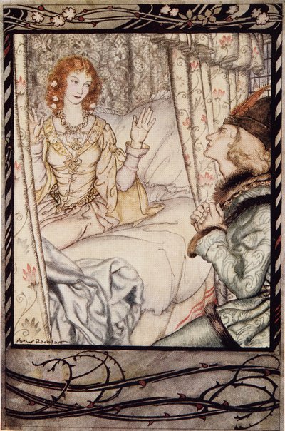 Sei tu, mio principe? Ti ho aspettato molto a lungo, da The Arthur Rackham Fairy Book, pub. 1933 da Arthur Rackham