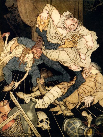 Re Peste di Edgar Allan Poe da Arthur Rackham
