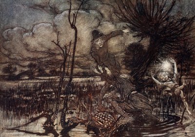 Ingannare i vagabondi notturni, ridendo del loro danno, illustrazione da 