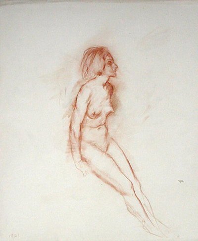 Nudo, testa sollevata da Arthur Rackham