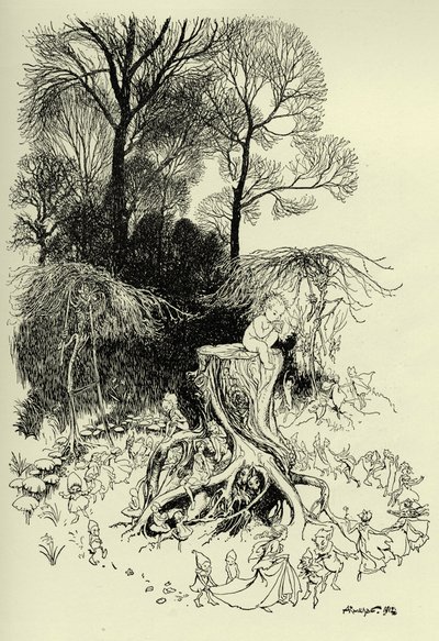 Peter Pan e le fate da Arthur Rackham