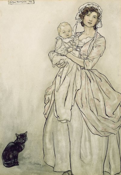 La figlia e il nipote di Rip da Arthur Rackham