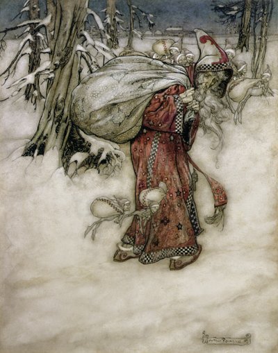 Babbo Natale, illustrazione dal Libro delle Immagini di Arthur Rackham, 1907, pubblicato nel 1913 da Arthur Rackham