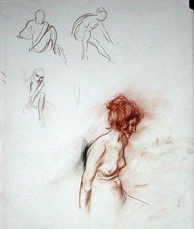 Nudo seduto da Arthur Rackham