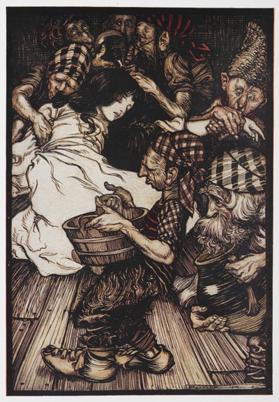 Biancaneve con i sette nani da Arthur Rackham