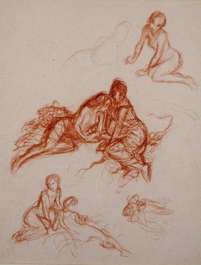 Studi di ragazze sedute sull