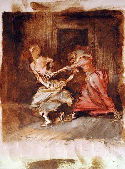 Studio per una strega e una fanciulla da Arthur Rackham