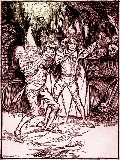 Il barile di Amontillado da Arthur Rackham