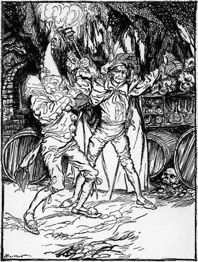 La botte di Amontillado di Edgar Allan Poe da Arthur Rackham