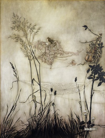 Le Fate sono Danzatrici Squisite, illustrazione in Peter Pan nei Giardini di Kensington di J.M Barrie, 1906 da Arthur Rackham