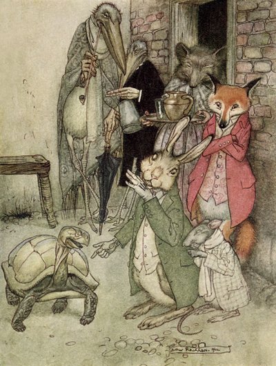 La lepre e la tartaruga da Arthur Rackham