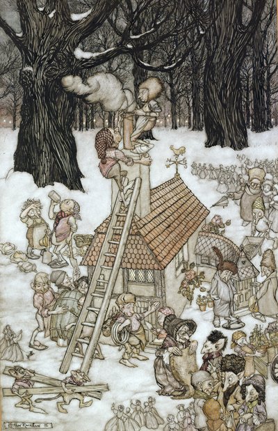 La casa costruita per Maimie, 1906 da Arthur Rackham