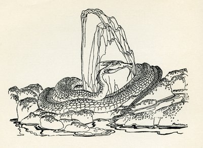 Il verme Laidly da Arthur Rackham