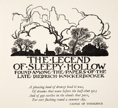 La leggenda di Sleepy Hollow, da La leggenda di Sleepy Hollow di Washington Irving (1783 - 1859), pub. 1928 da Arthur Rackham