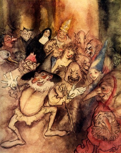 La maschera della morte rossa di Edgar Allan Poe da Arthur Rackham
