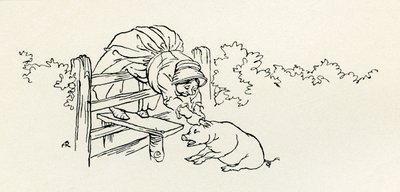 La vecchia e il suo maiale da Arthur Rackham