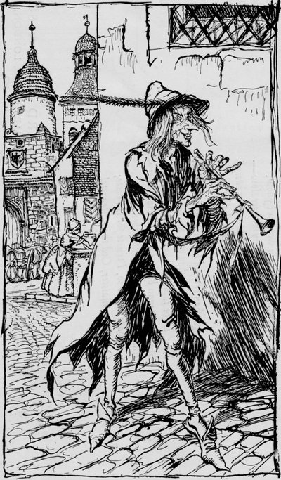 Il pifferaio magico di Hamelin da Arthur Rackham