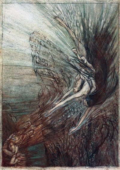 Il divertimento delle Ondine del Reno. Illustrazione per L