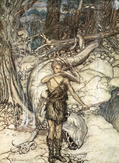 Il sangue caldo brucia come fuoco!, 1924 da Arthur Rackham