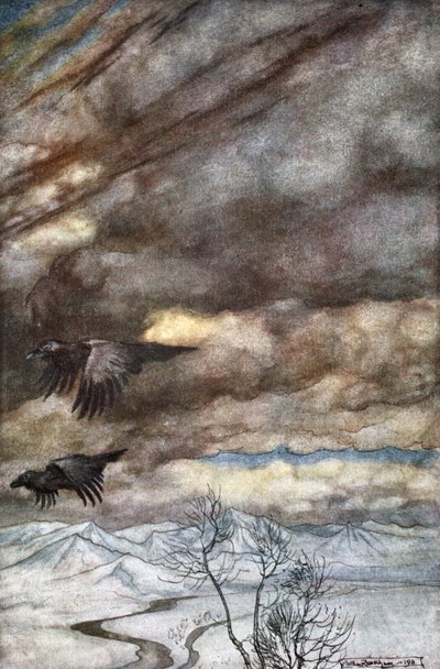 I corvi di Wotan da Arthur Rackham