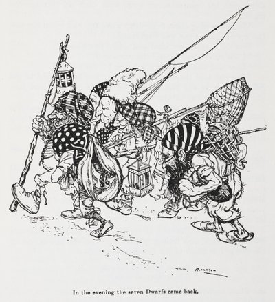 I sette nani da Biancaneve da Arthur Rackham