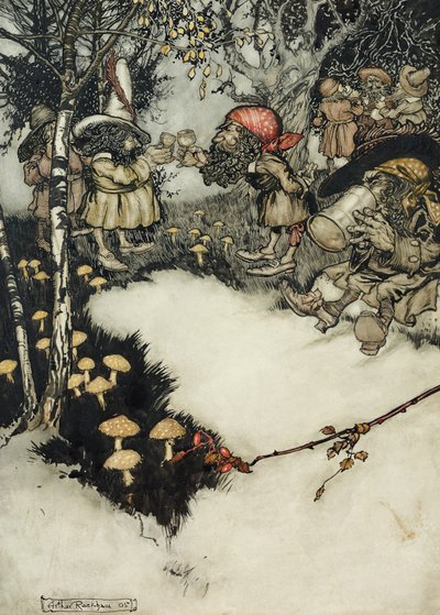 Bevevano il loro liquore in profondo silenzio, 1905 da Arthur Rackham