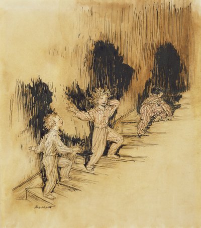 Era la notte prima di Natale, illustrazione da La notte prima di Natale, di Clement C. Moore, 1931 da Arthur Rackham