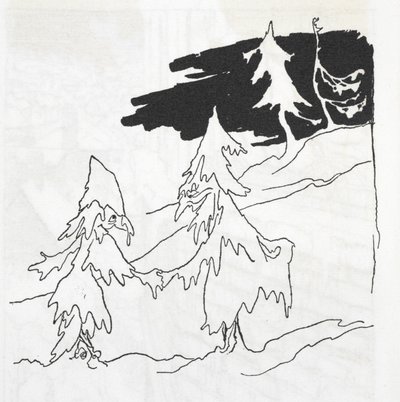 Due uomini-albero che si stringono la mano da Arthur Rackham
