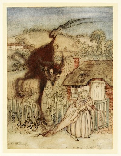 Bene! ridacchiò, sono fortunata!, da Fiabe inglesi, pub. 1922 da Arthur Rackham