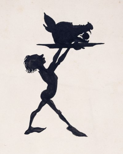 Bene, gli ospiti si riunirono nella sala del banchetto del palazzo e la festa iniziò, illustrazione da La Bella Addormentata, di C.S. Evans, pubblicato nel 1920 da Arthur Rackham