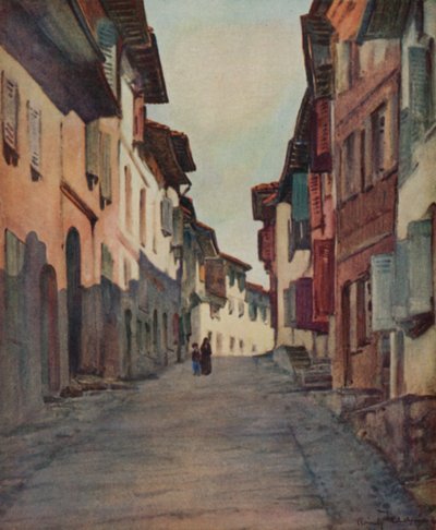 Paesi Baschi: Strada nella Città Vecchia, St Jean-Pied-de-Port da Arthur Romilly Fedden