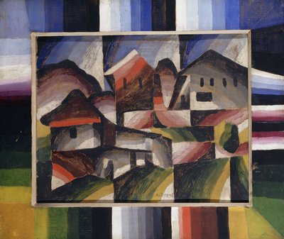 Casa nel paesaggio; Hauser in Landschaft, c.1920 da Arthur Segal