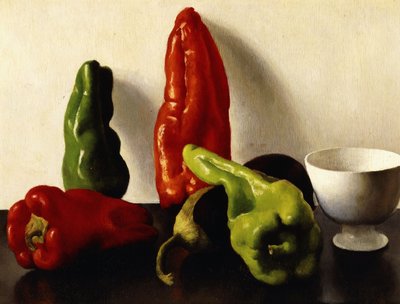 Natura Morta con Peperoni Rossi e Verdi da Arthur Segal