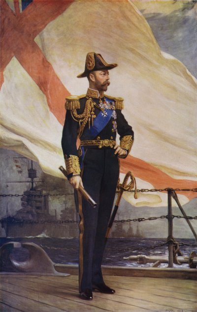 Re Giorgio V in uniforme navale da Arthur Stockdale Cope