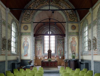 Cappella (Mater, Sint-Amelbergakapel). Interno. 1915-1916. Architetto Arthur Van Ommeslaeghe. da Arthur Van Ommeslaeghe