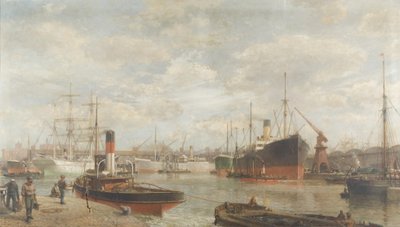 Uno scorcio del 1920 del Royal Edward Dock, Avonmouth da Arthur Wilde Parsons